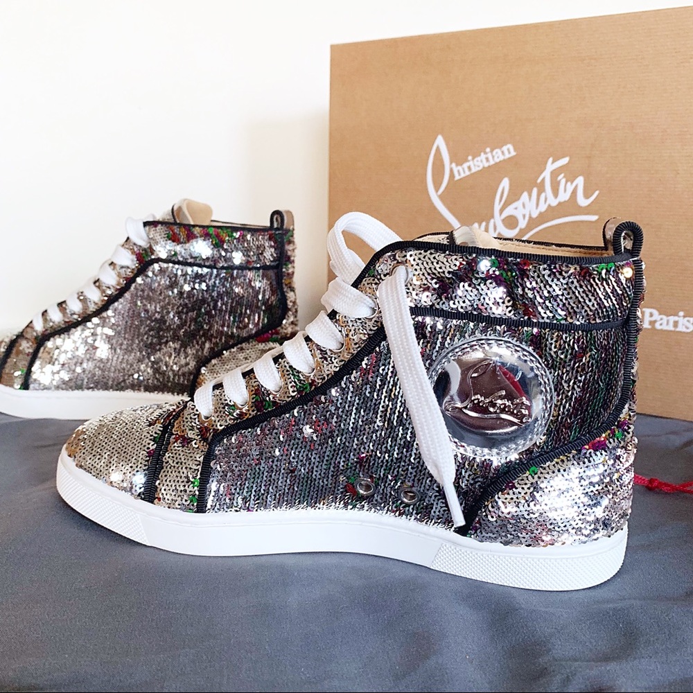 Christian Louboutin's Woman Silver Orlato sneakers - Picture 1 of 8
